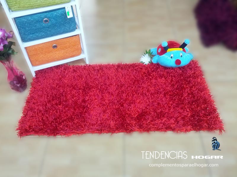 Alfombras de salón, alfombras de habitación, modelo NURIA color rojo
