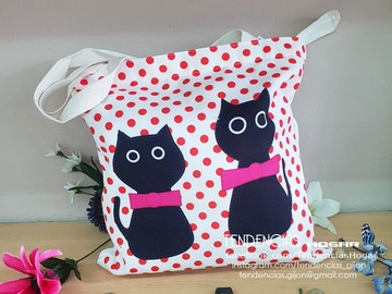 Bolsa textil gatos