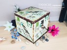 Caja madera pájaros