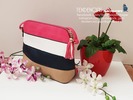 Bolso piezas horizontales fucsia